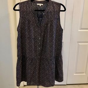Sleeveless Mini Summer Dress in Print - EUC - L